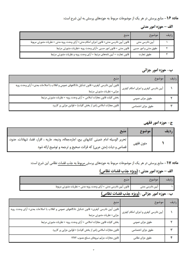 شیوه نامه مصاحبه علمی قضاوت