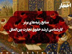 منابع رتبه‌های برتر کارشناسی ارشد حقوق تجارت بین‌الملل