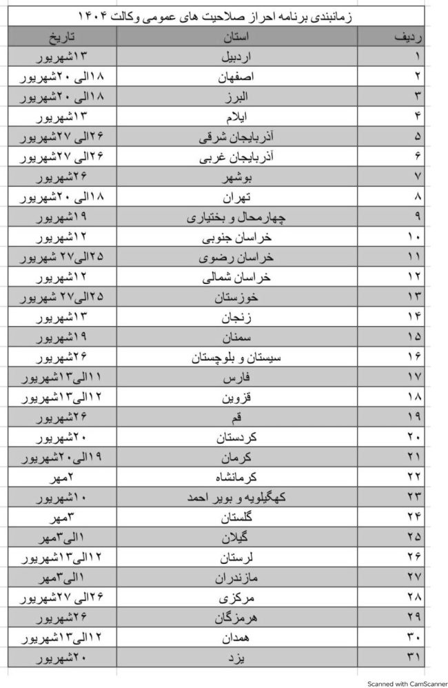 زمانبندی مرحله احراز صلاحیتهای عمومی آزمون مرکز وکلای قوه قضاییه ۱۴۰۴