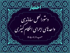 دستورالعمل ساماندهی واحدهای اجرای احکام کیفری